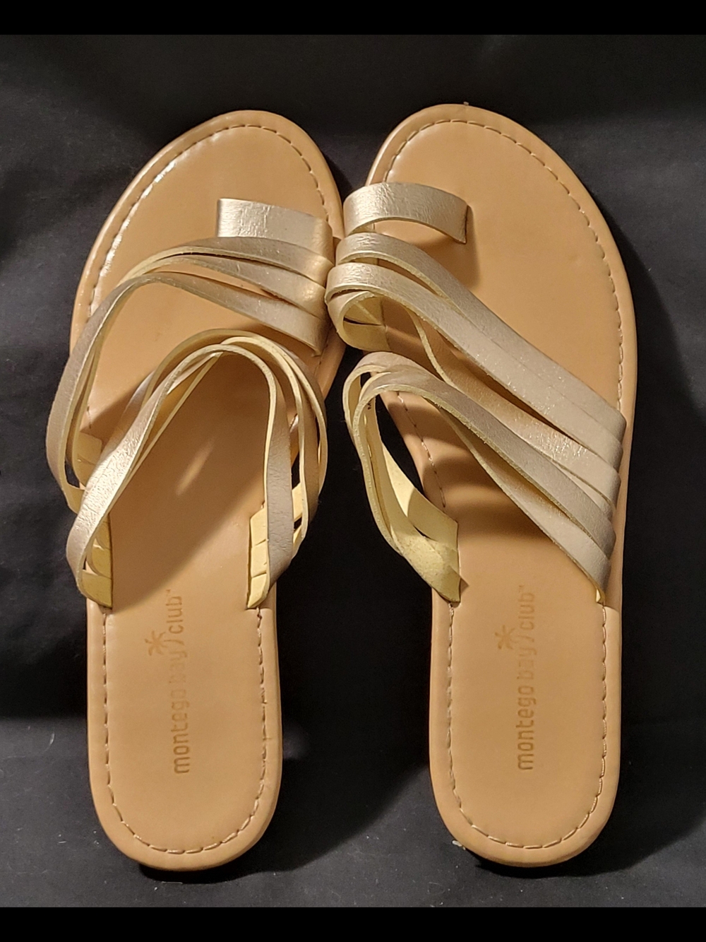 Montego Bay Club Gold Strappy Women's Sandals